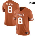 Texas Longhorns Men's #8 Terrance Brooks Authentic Orange NIL 2022 College Football Jersey MJO88P0T